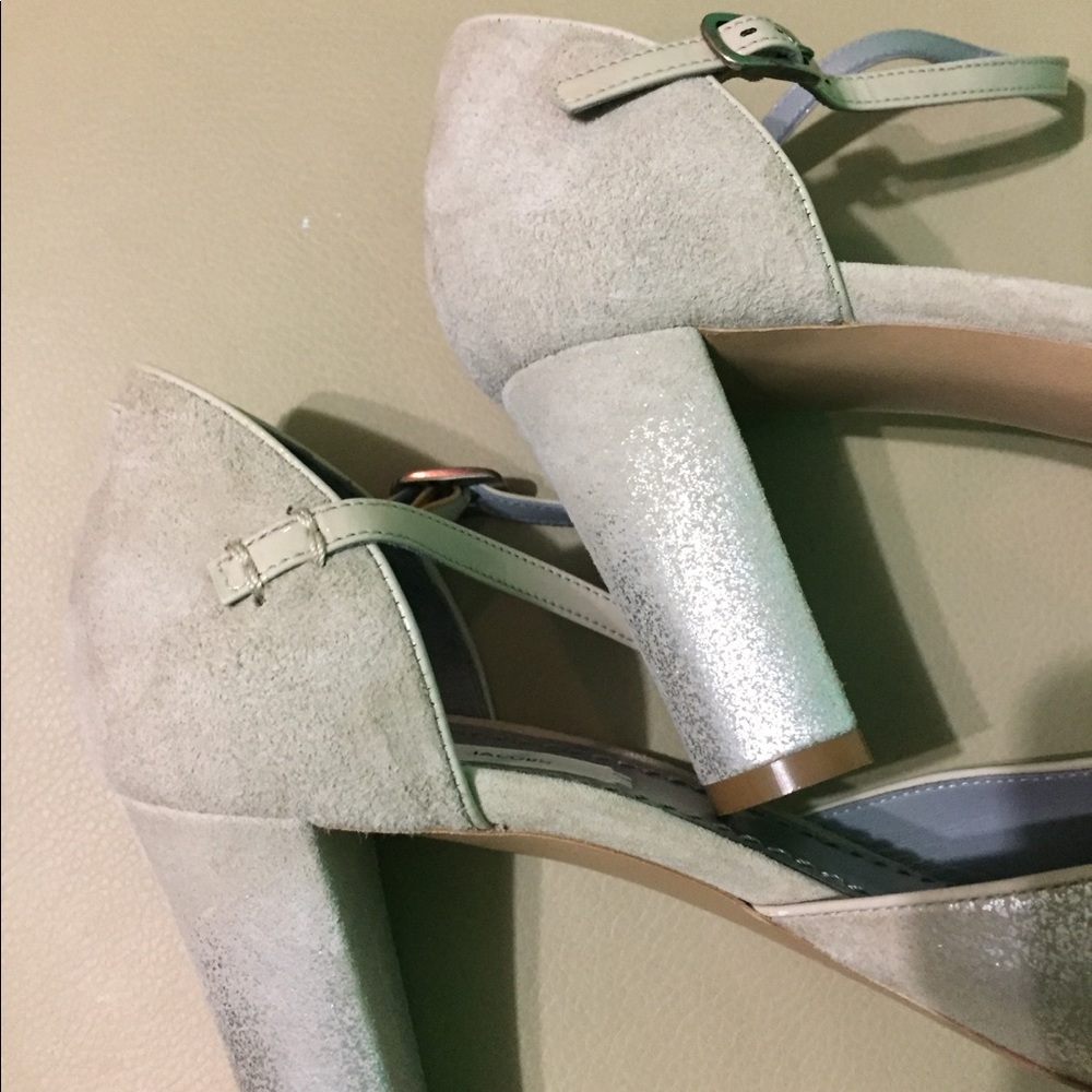 Authentic Marc Jacob Mary Jane silver shoe SZ 38.5 y2k - Picture 4 of 5